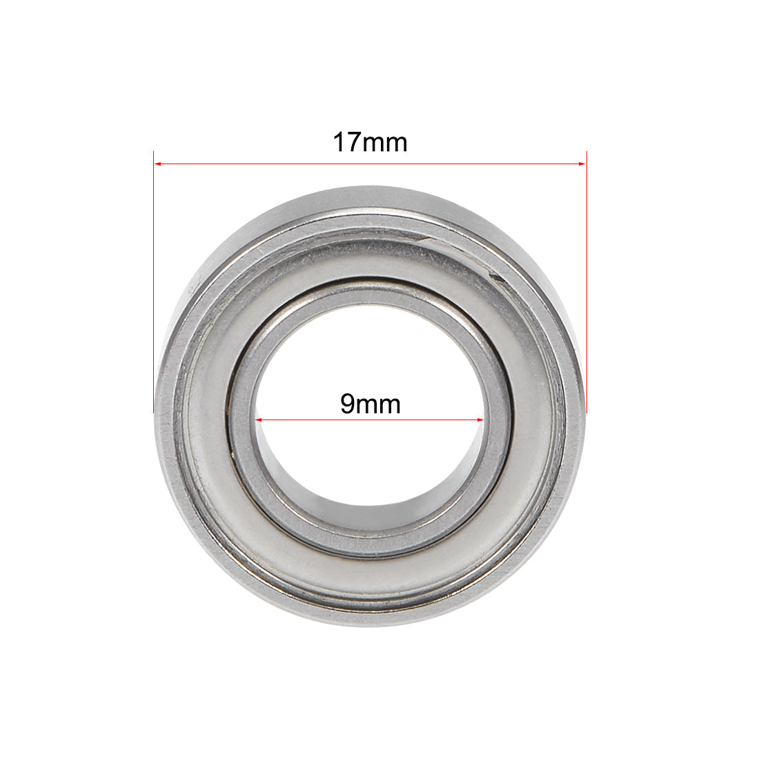 uxcell Uxcell S689ZZ Stainless Steel Ball Bearing 9x17x5mm Double Shielded 689Z Bearings