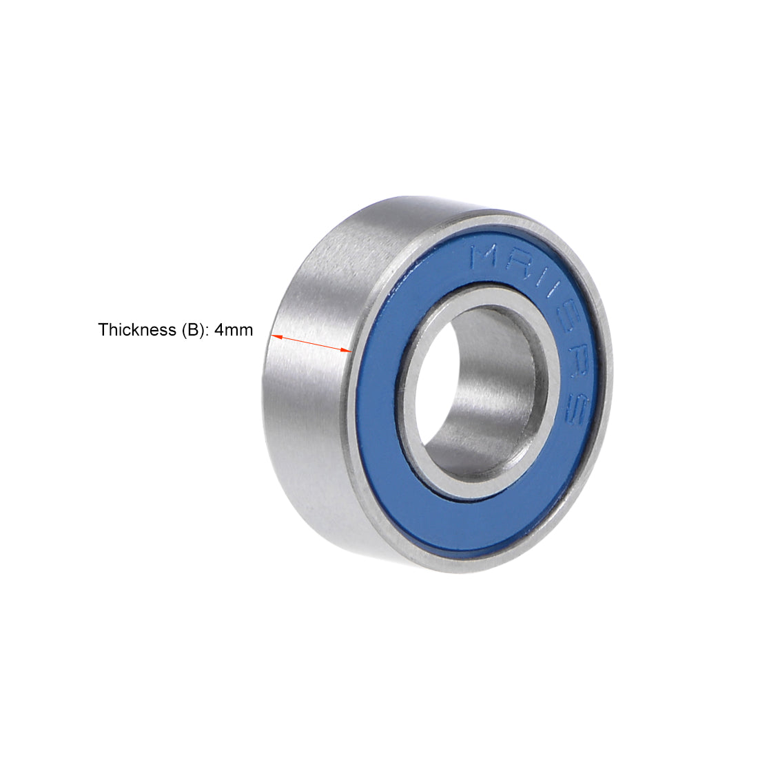 Harfington MR115-2RS Deep Groove Ball Bearing 5x11x4mm Double Sealed Chrome Bearings 3pcs