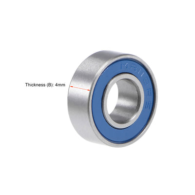 Harfington MR115-2RS Deep Groove Ball Bearing 5x11x4mm Double Sealed Chrome Bearings 3pcs