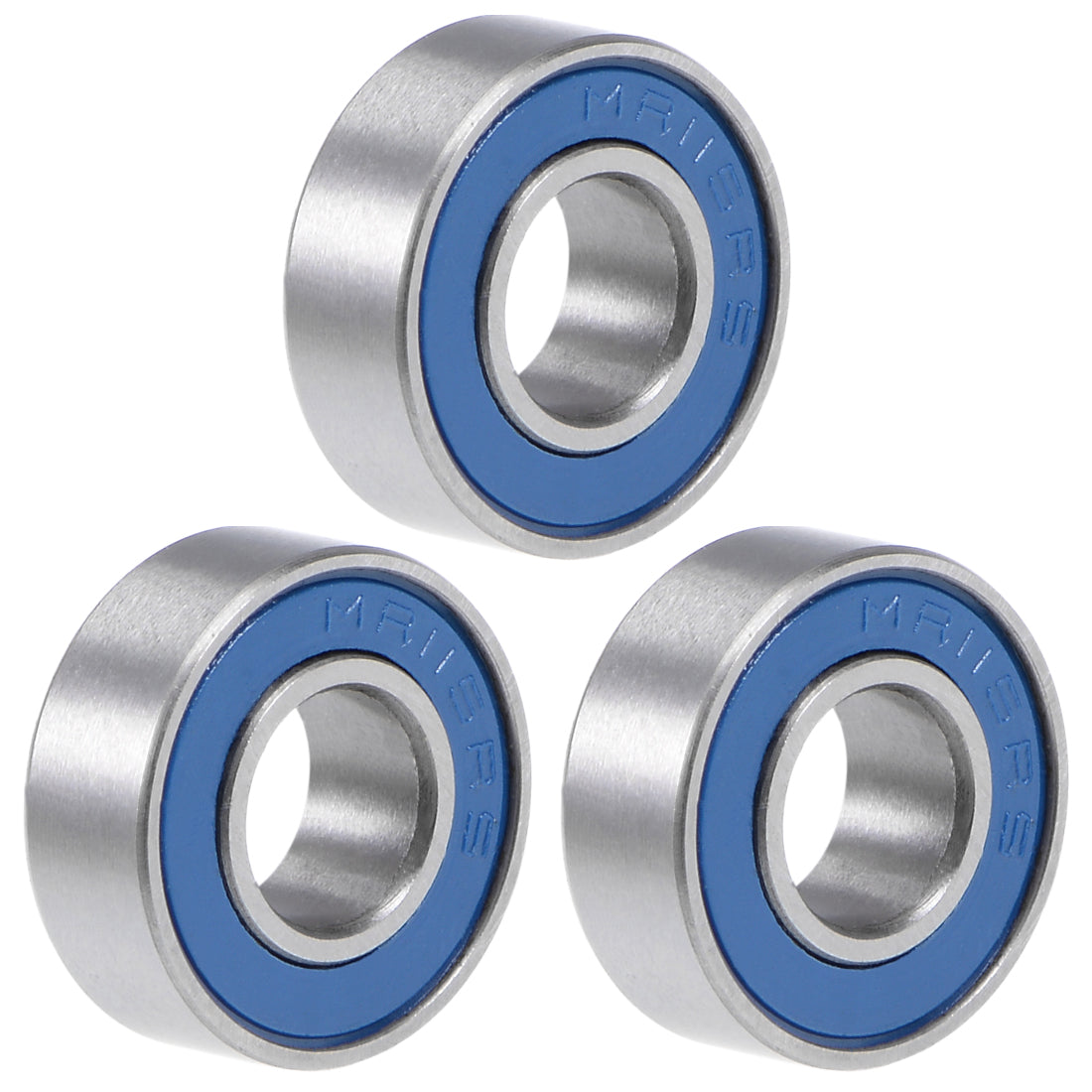 Harfington MR115-2RS Deep Groove Ball Bearing 5x11x4mm Double Sealed Chrome Bearings 3pcs