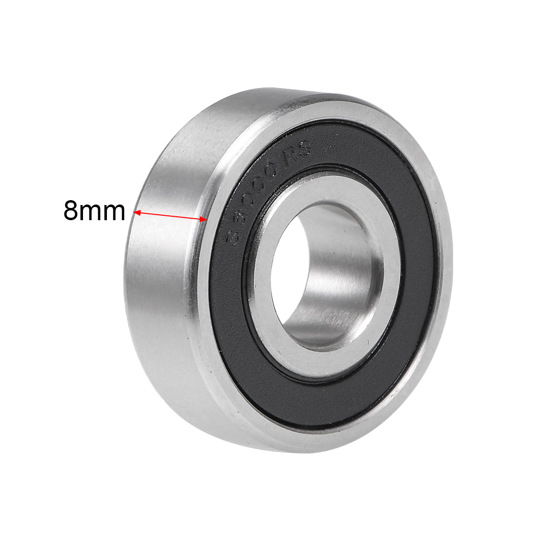 Harfington S6000-2RS Stainless Steel Bearing 10x26x8mm Double Sealed 6000RS Bearings 3pcs