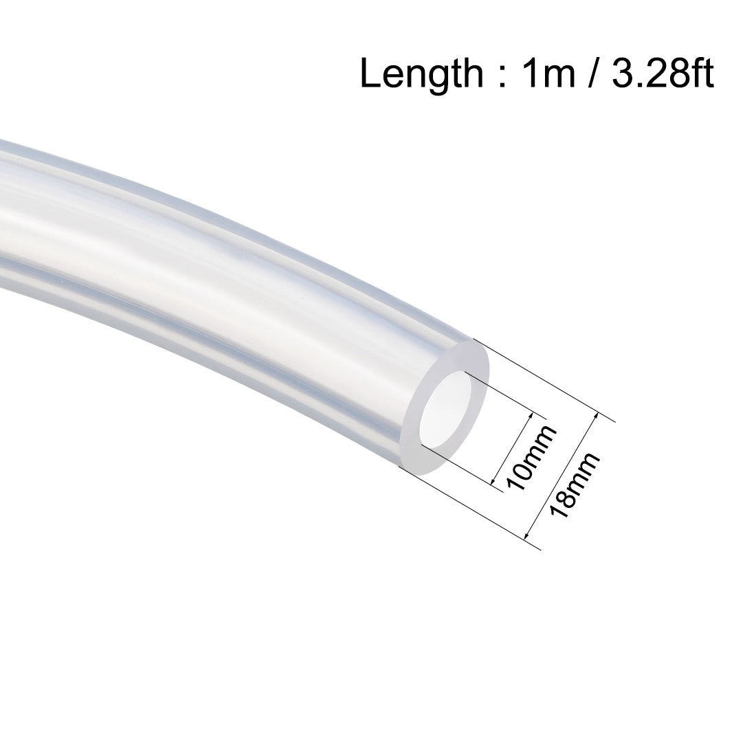 uxcell Silicone Tubing Silicone Rubber Tube Air Hoses Water Pipes for Pump Transfer