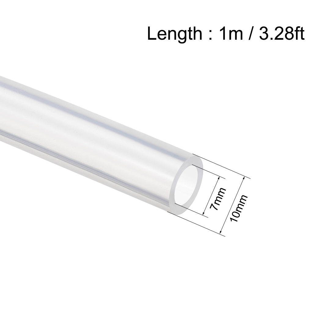 uxcell Uxcell Silicone Tube Flexible Silicone Rubber Tubing Water Air Hose Pipe for Pump Transfer