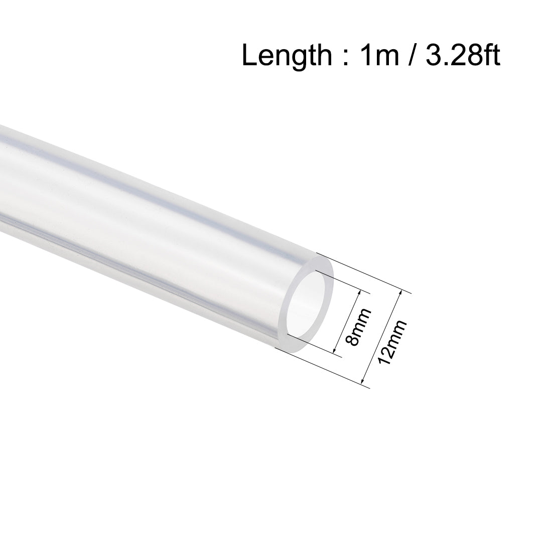 uxcell Uxcell Silicone Tube Flexible Silicone Rubber Tubing Water Air Hose Pipe for Pump Transfer