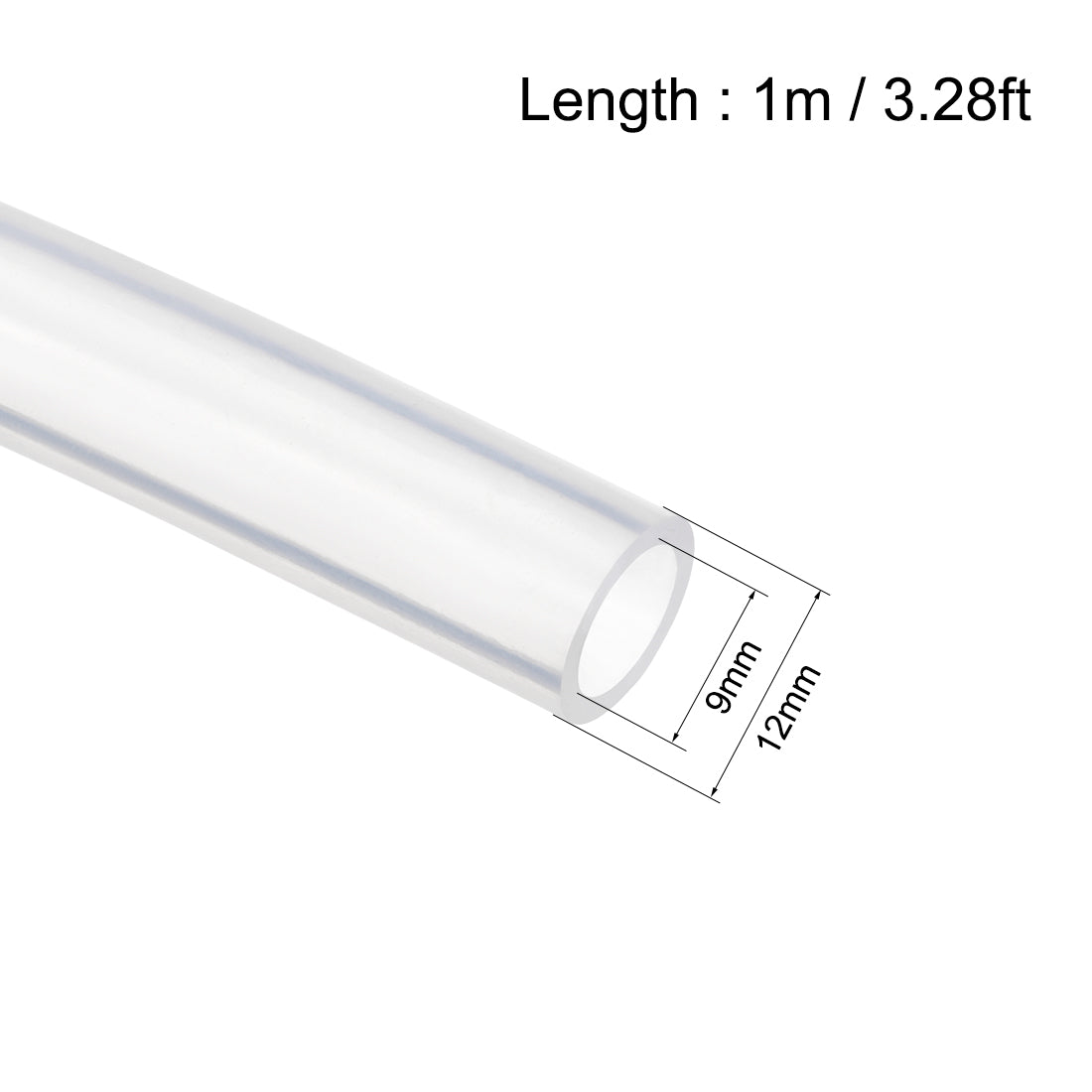 uxcell Uxcell Silicone Tube Flexible Silicone Rubber Tubing Water Air Hose Pipe for Pump Transfer