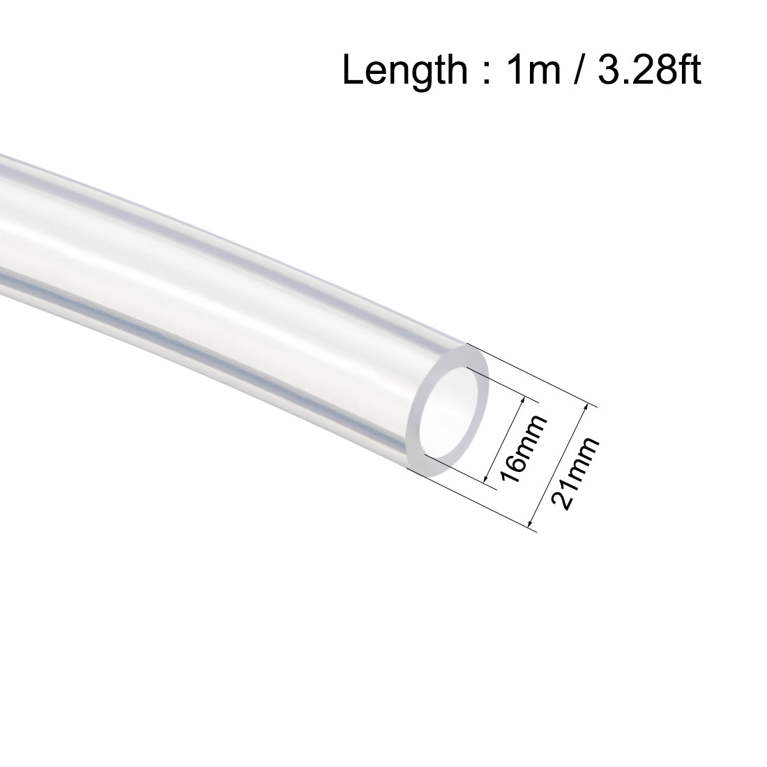 Harfington Flexible Silicone Rubber Tubing Water Air Hose Pipe for Pump Transfer