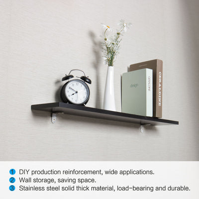 Harfington Uxcell Home Angle Bracket Stainless Steel Corner Brace Fastener Support w Screws
