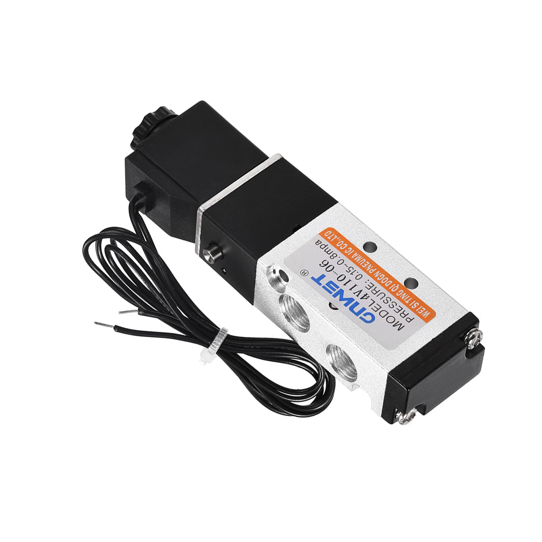 Harfington DC12V 5Way 2 Position 1/8" PT,Pneumatic Air Control Solenoid Valve,Internally Single Piloted Acting Type, Silver Tone,4V110-06