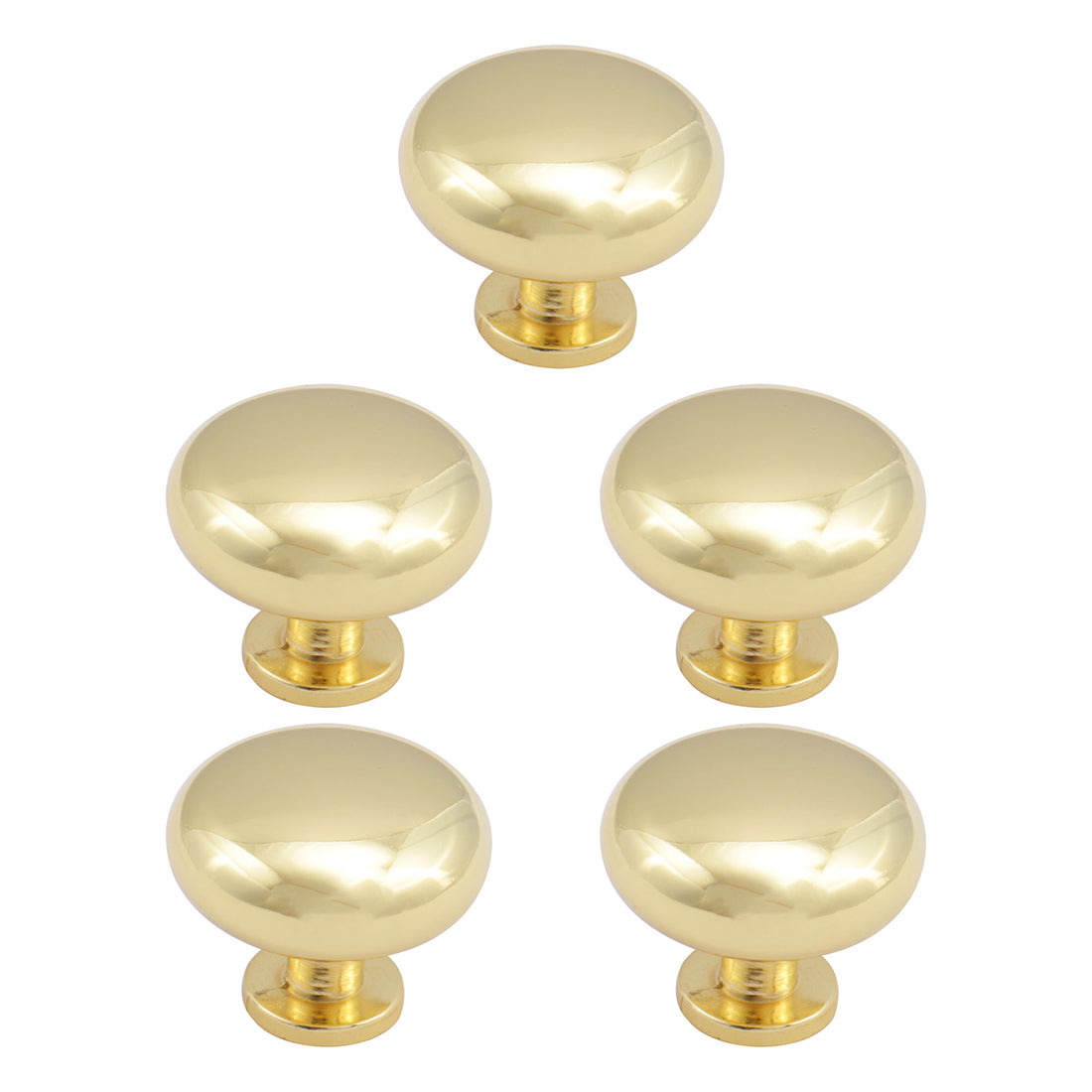 uxcell Uxcell Zinc Alloy Knobs 28mm Drawer Pull Handle Wardrobe Dresser Closet Door Gold Tone