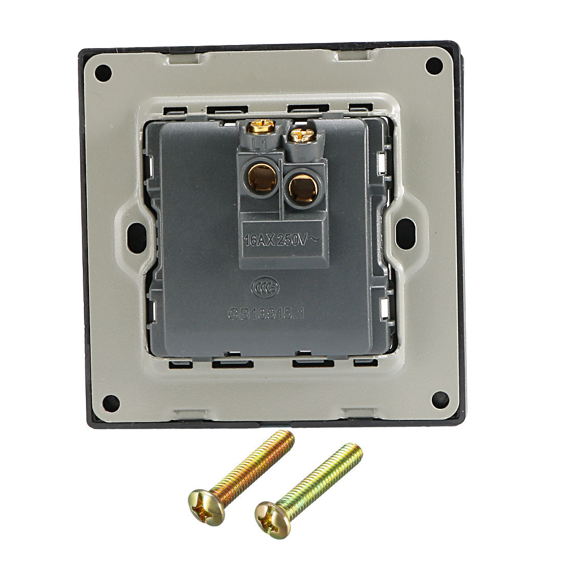 uxcell Uxcell Doorbell Push Button Switch Wall Mounted Resettable Square Gray Button AC 250V 16A Stainless Steel Panel 86mmx86mm