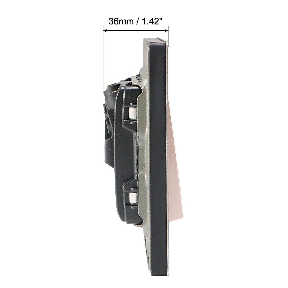 uxcell Uxcell Doorbell Push Button Switch Wall Mounted Resettable Square Gray Button AC 250V 16A Stainless Steel Panel 86mmx86mm