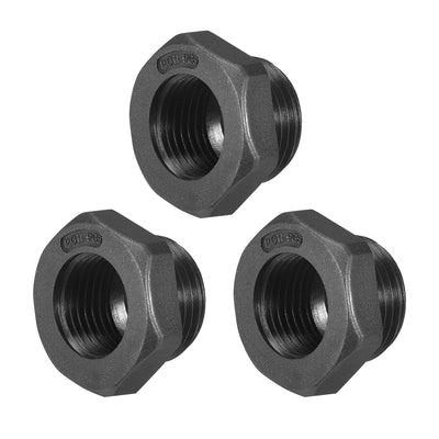 Harfington Threaded Reducing Bushings Nylon Connector Adaptor PG11 Male Thread to PG9 Female Thread Black , 3 Pcs
