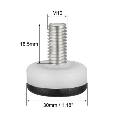 Harfington Uxcell Furniture Levelers, 14mm to 22mm Adjustable Height M10 x 18.5mm Threaded, 12Pcs