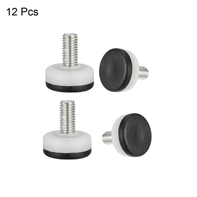 Harfington Uxcell Furniture Levelers, 14mm to 22mm Adjustable Height M10 x 18.5mm Threaded, 12Pcs