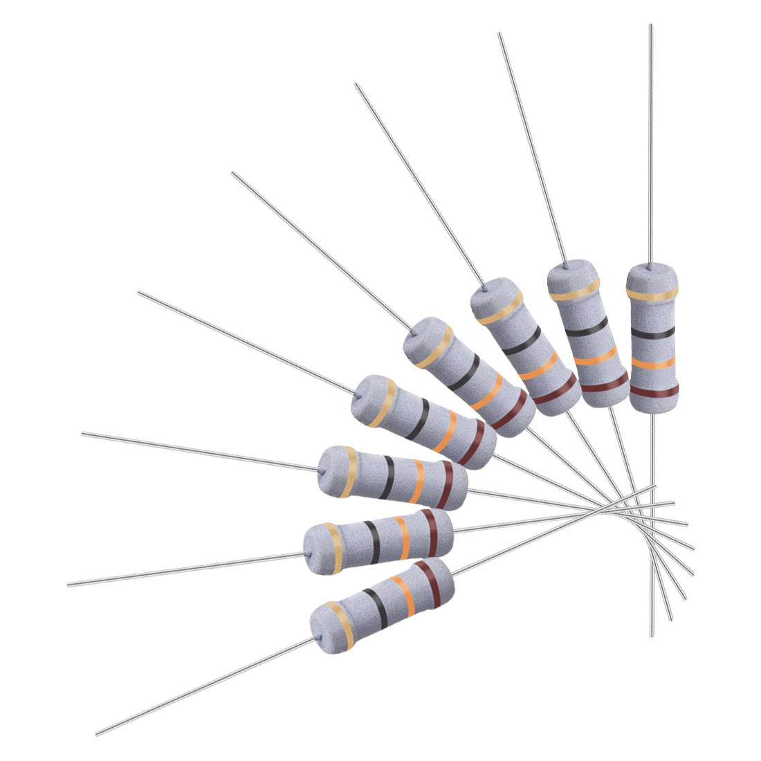 uxcell Uxcell 50 Pcs 1W 1 Watt Metal Oxide Film Resistor Axile Lead 13 Ohm ±5% Tolerance