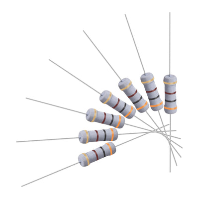 uxcell Uxcell 50 Pcs 1W 1 Watt Metal Oxide Film Resistor Lead 300 Ohm ±5% Tolerance
