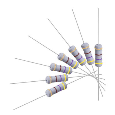 uxcell Uxcell 50 Pcs 1W 1 Watt Metal Oxide Film Resistor Axile Lead 470 Ohm ±5% Tolerance
