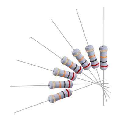 uxcell Uxcell 50 Pcs 1W 1 Watt Metal Oxide Film Resistor Axile Lead 20K Ohm 5% Tolerance