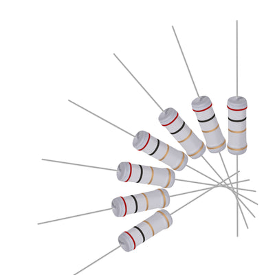 uxcell Uxcell 20pcs 3W 3 Watt Metal Oxide Film Resistor Lead 2 Ohm 5% Tolerance
