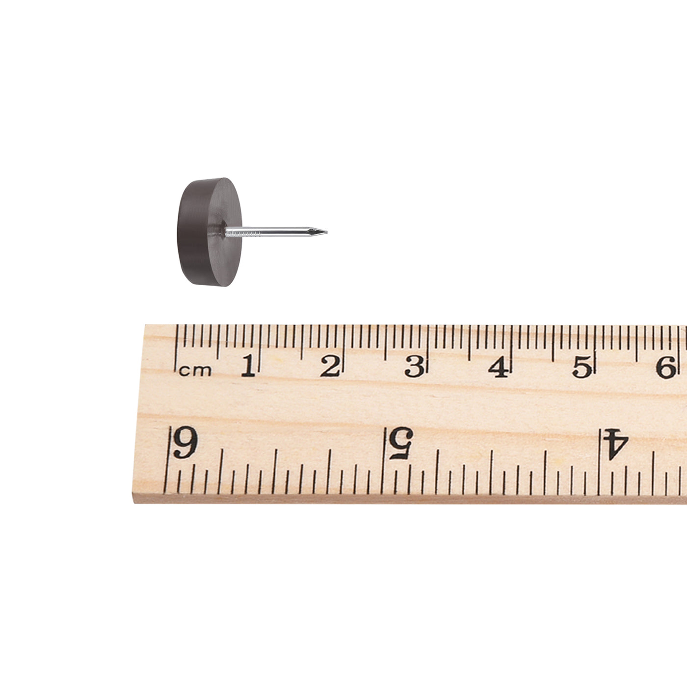 uxcell Uxcell Furniture Feet Nail Chair Table Leg Protector Pad 14mm Dia Brown Plastic 40pcs