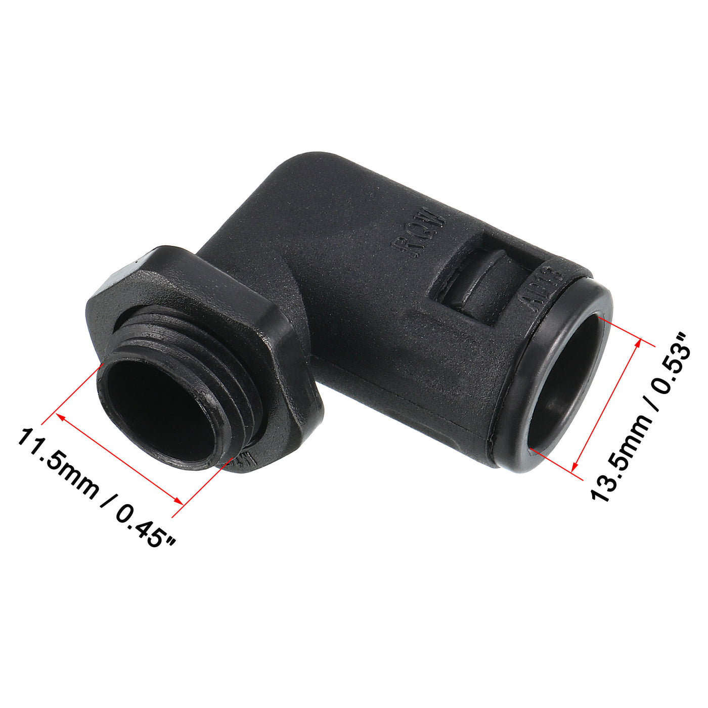 uxcell Uxcell Corrugated Tube Connector 90 Degree AD13 Conduit Hose Joint Clamps
