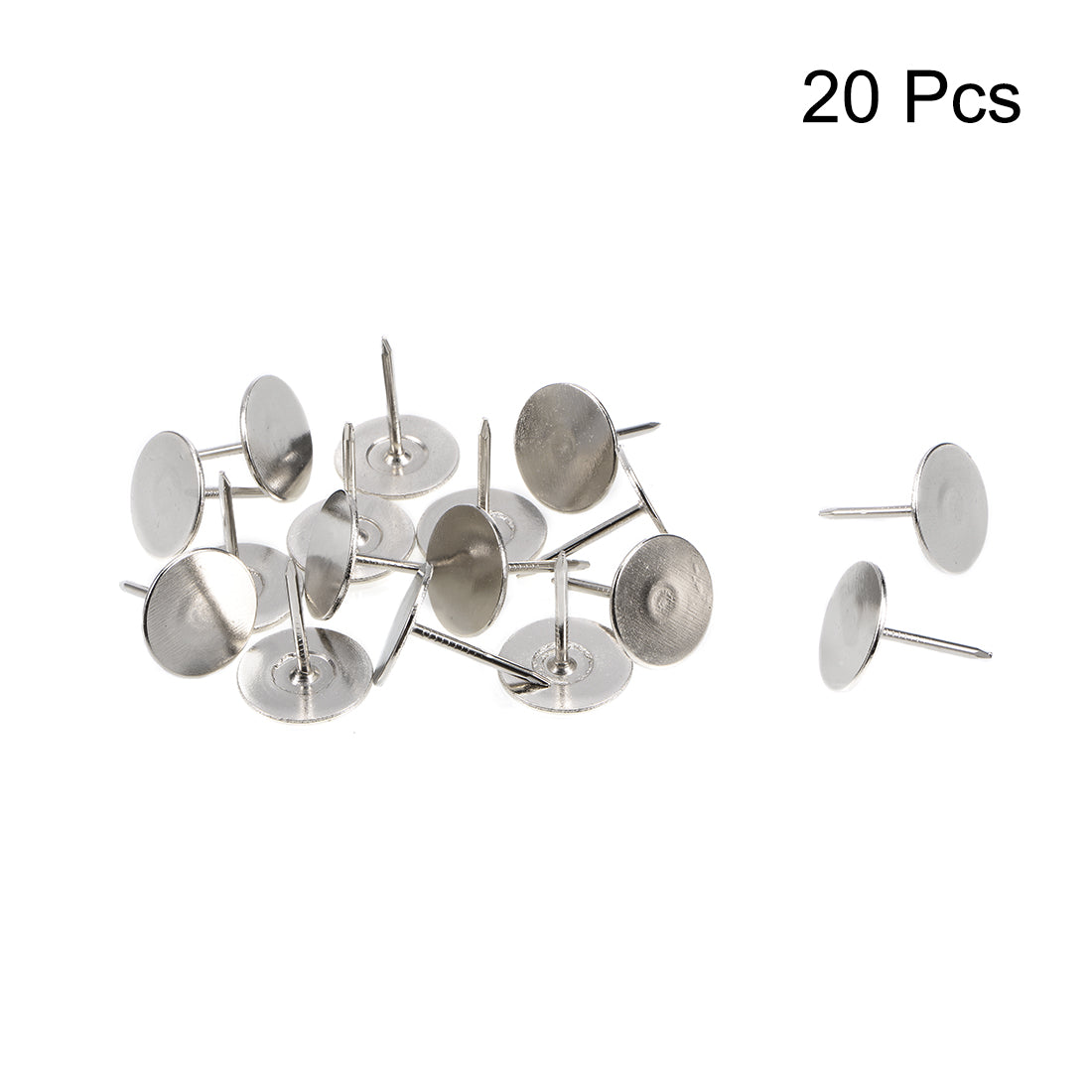 uxcell Uxcell Upholstery Nails Tacks 19mmx25mm Flat Head Furniture Nails Silver Tone 20 Pcs