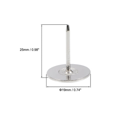 Harfington Uxcell Upholstery Nails Tacks 19mmx25mm Flat Head Furniture Nails Silver Tone 20 Pcs