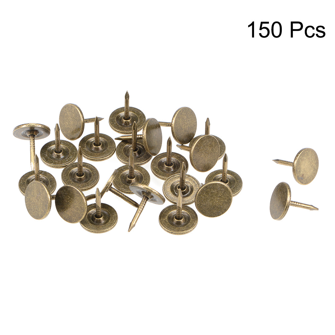 uxcell Uxcell Upholstery Nails Tacks 11mmx13mm Flat Head Furniture Nails Bronze Tone 150 Pcs