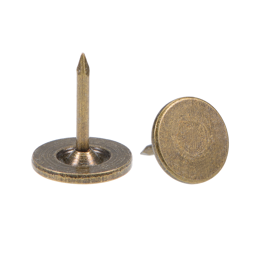 uxcell Uxcell Upholstery Nails Tacks 11mmx13mm Flat Head Furniture Nail Bronze Tone 50 Pcs