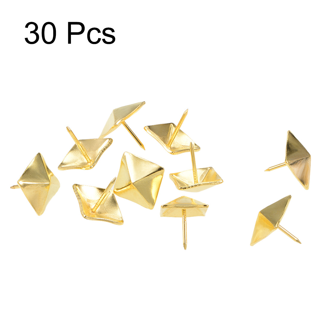 uxcell Uxcell Upholstery Nails Tacks 18.5mm Square Head Antique Furniture Nails Pins Gold Tone 30 Pcs