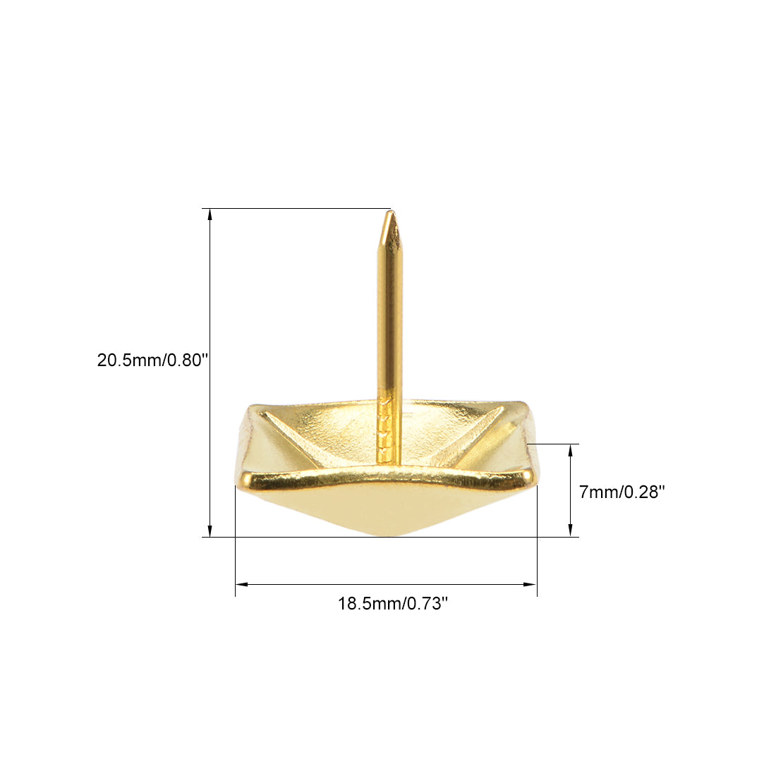 uxcell Uxcell Upholstery Nails Tacks 18.5mm Square Head Antique Furniture Nails Pins Gold Tone 40 Pcs