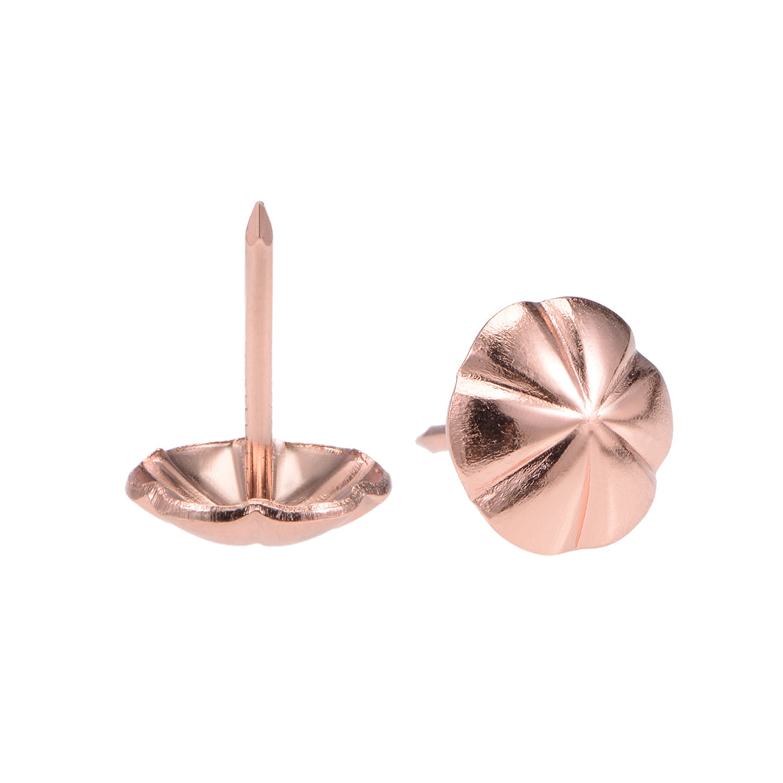 uxcell Uxcell Upholstery Nails Tacks 16mm Head Dia 20mm Length Antique Thumb Push Pins Rose Gold Tone 35 Pcs