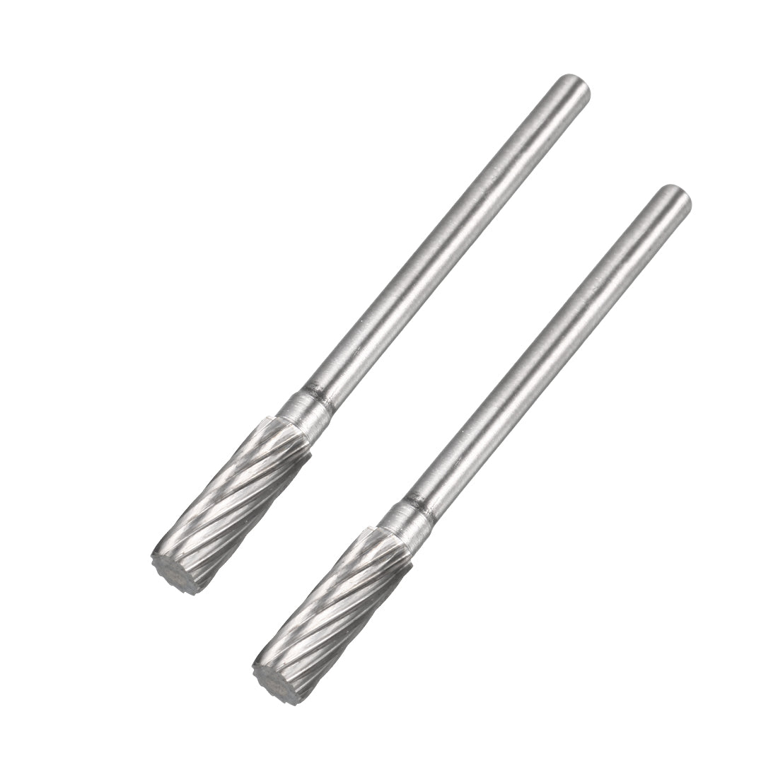 uxcell Uxcell Single Cut Rotary Burrs File Cylinder Shape 1/8" Shank and 4 mm Head Size 2pcs