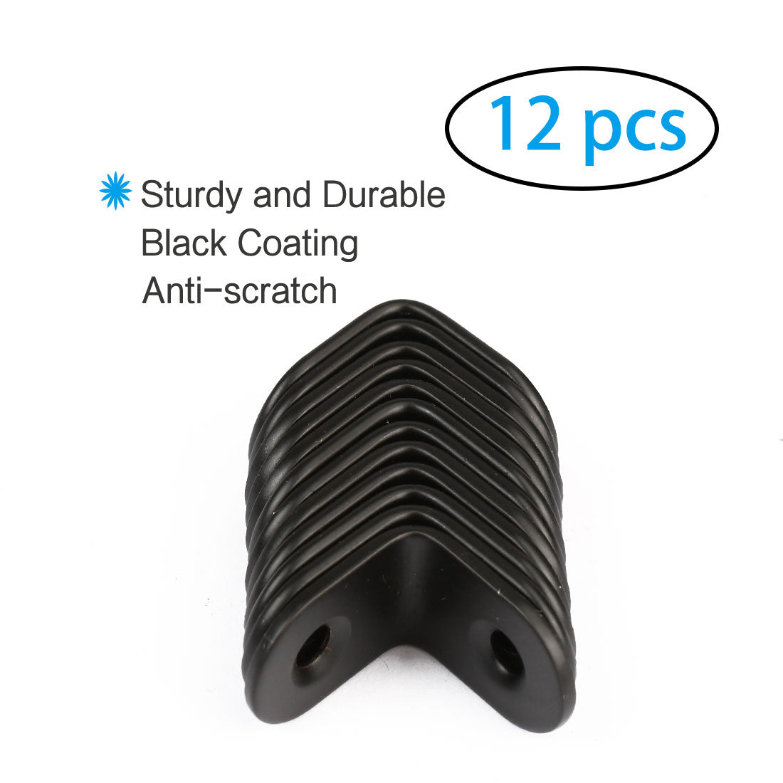 uxcell Uxcell Home Angle Brackets Stainless Steel Black Corner Fastener Shelf Support