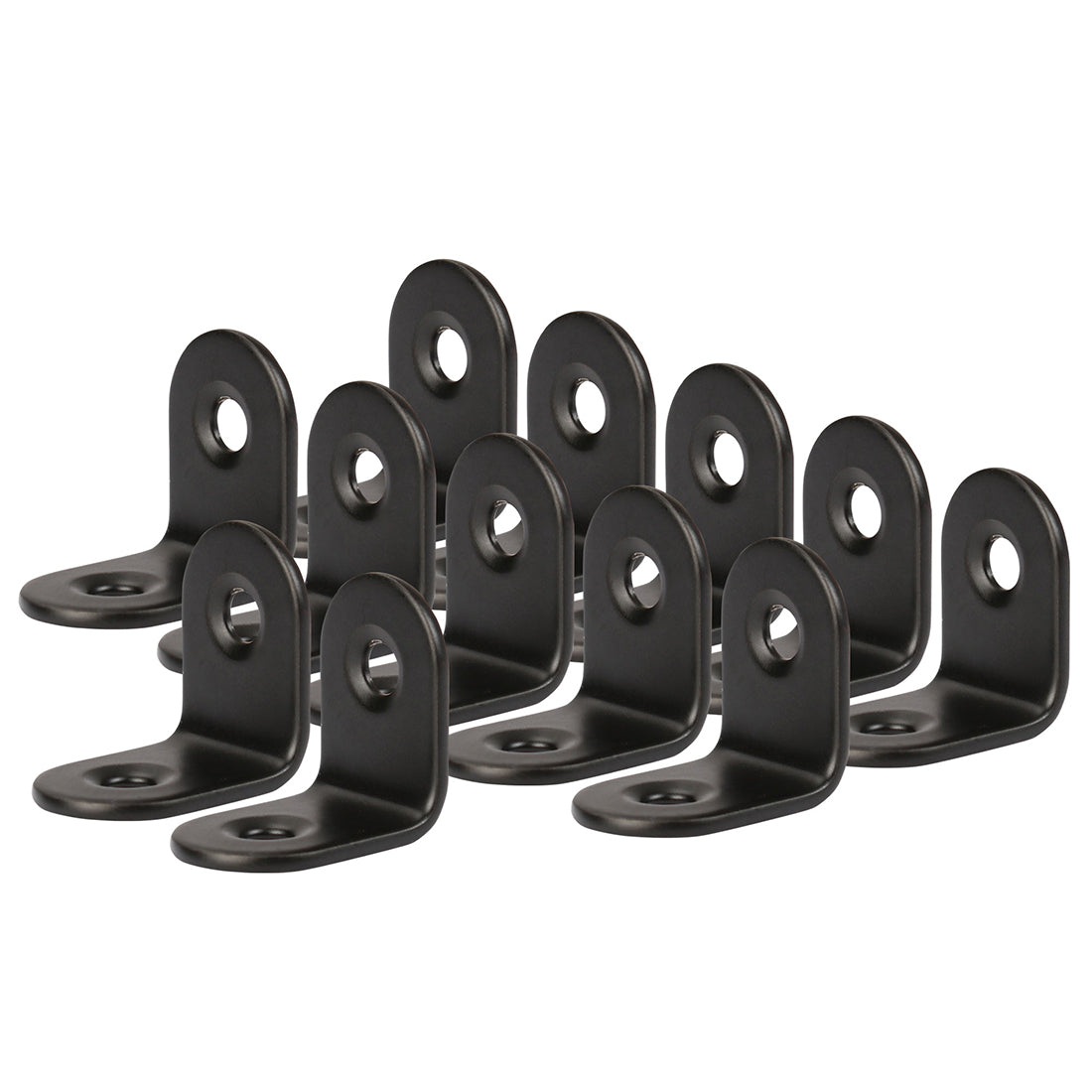 uxcell Uxcell Home Angle Brackets Stainless Steel Black Corner Fastener Shelf Support