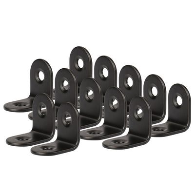 Harfington Uxcell Home Angle Brackets Stainless Steel Black Corner Fastener Shelf Support