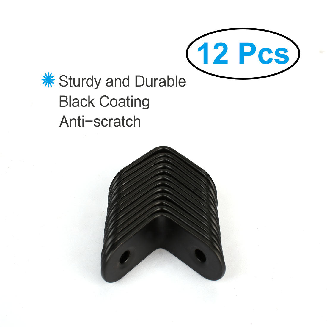 uxcell Uxcell Home Angle Brackets Stainless Steel Black Corner Fastener Shelf Support