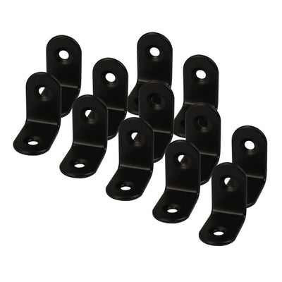 Harfington Uxcell Home Angle Brackets Stainless Steel Black Corner Fastener Shelf Support