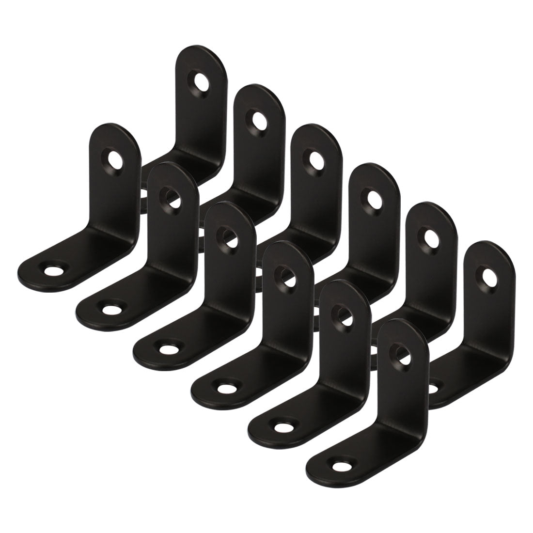 uxcell Uxcell Home Angle Brackets Stainless Steel Black Corner Fastener Shelf Support