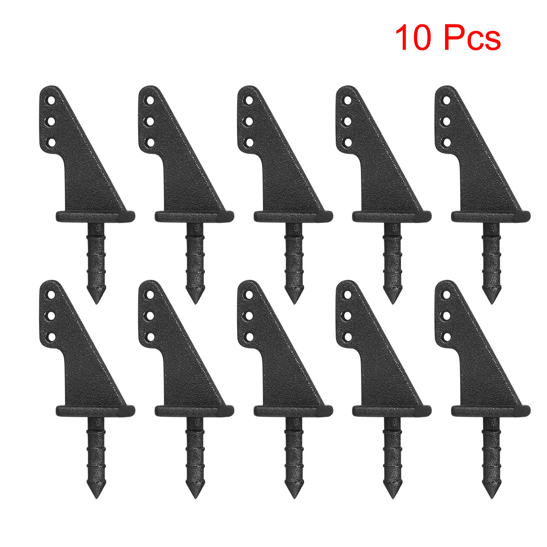 uxcell Uxcell Control Horn, 13x9mm Nylon Horns with 3 Holes 0.8mm for RC Airplane Parts Black 10pcs