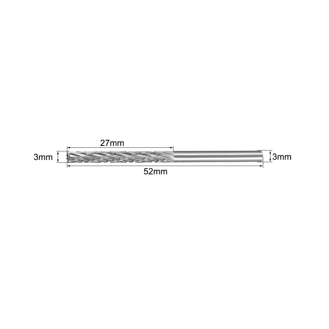 uxcell Uxcell Rotary Burrs HSS Burrs with 1/8" (3mm) Shank for DIY Woodworking