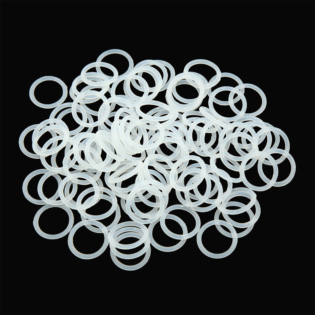 Harfington Silicone O-Rings, 18mm OD 14mm ID 2mm Width VMQ Seal Gasket for Compressor Valves Pipe Repair, White, Pack of 100