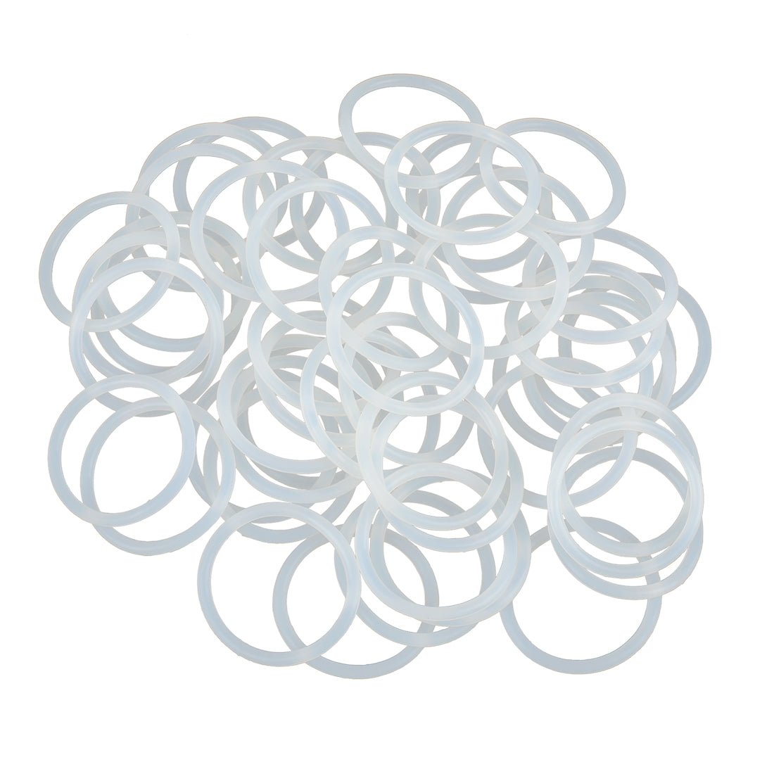 Harfington Silicone O-Rings, 38mm OD 31.8mm ID 3.1mm Width VMQ Seal Gasket for Compressor Valves Pipe Repair, White, Pack of 50