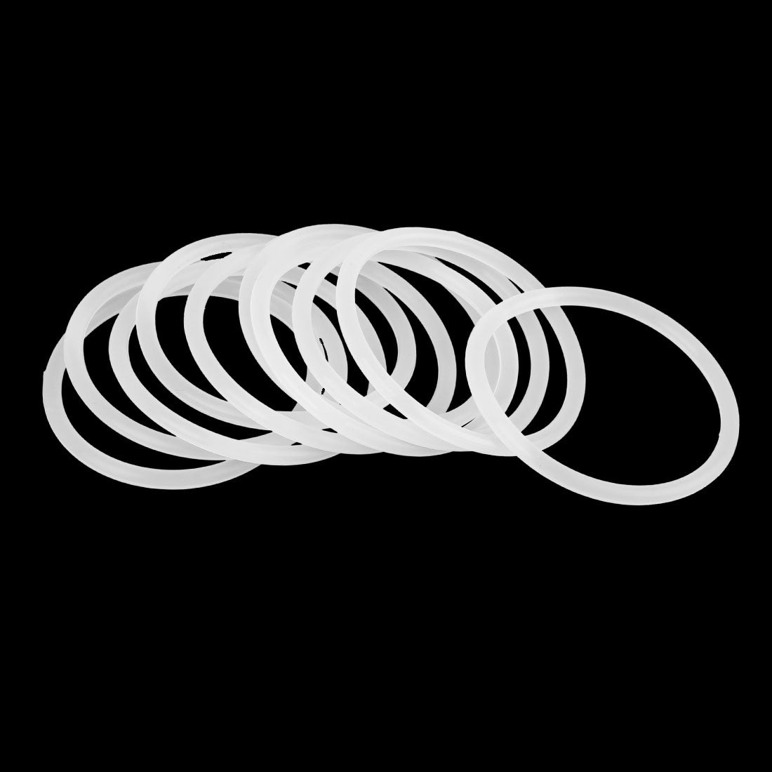 Harfington Silicone O-Rings, 46mm OD 39.8mm ID 3.1mm Width VMQ Seal Gasket for Compressor Valves Pipe Repair, White, Pack of 10