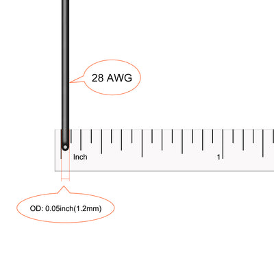 Harfington Silicone Wire 28AWG Flexible Soft Electric Wire Strands of Tinned Copper Wire
