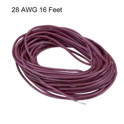 Harfington Silicone Wire 28AWG Flexible Soft Electric Wire Strands of Tinned Copper Wire