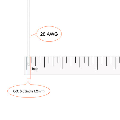 Harfington Silicone Wire 28AWG Flexible Soft Electric Wire Strands of Tinned Copper Wire