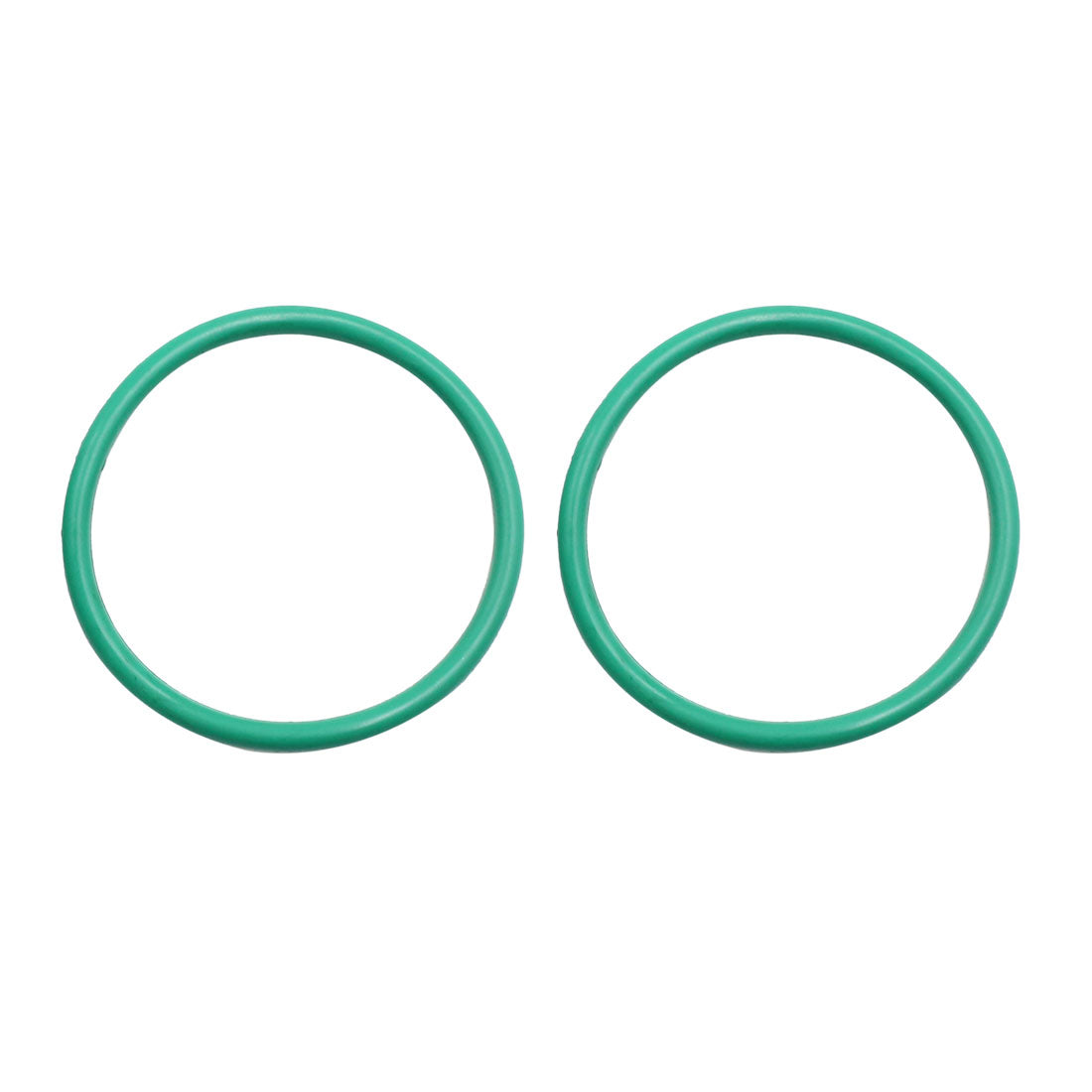 Harfington Fluorine Rubber O-Rings, 52mm OD 45mm ID 3.5mm Width FKM Seal Gasket for Machinery Plumbing, Green, Pack of 2
