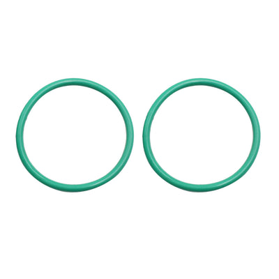 Harfington Fluorine Rubber O-Rings, 52mm OD 45mm ID 3.5mm Width FKM Seal Gasket for Machinery Plumbing, Green, Pack of 2