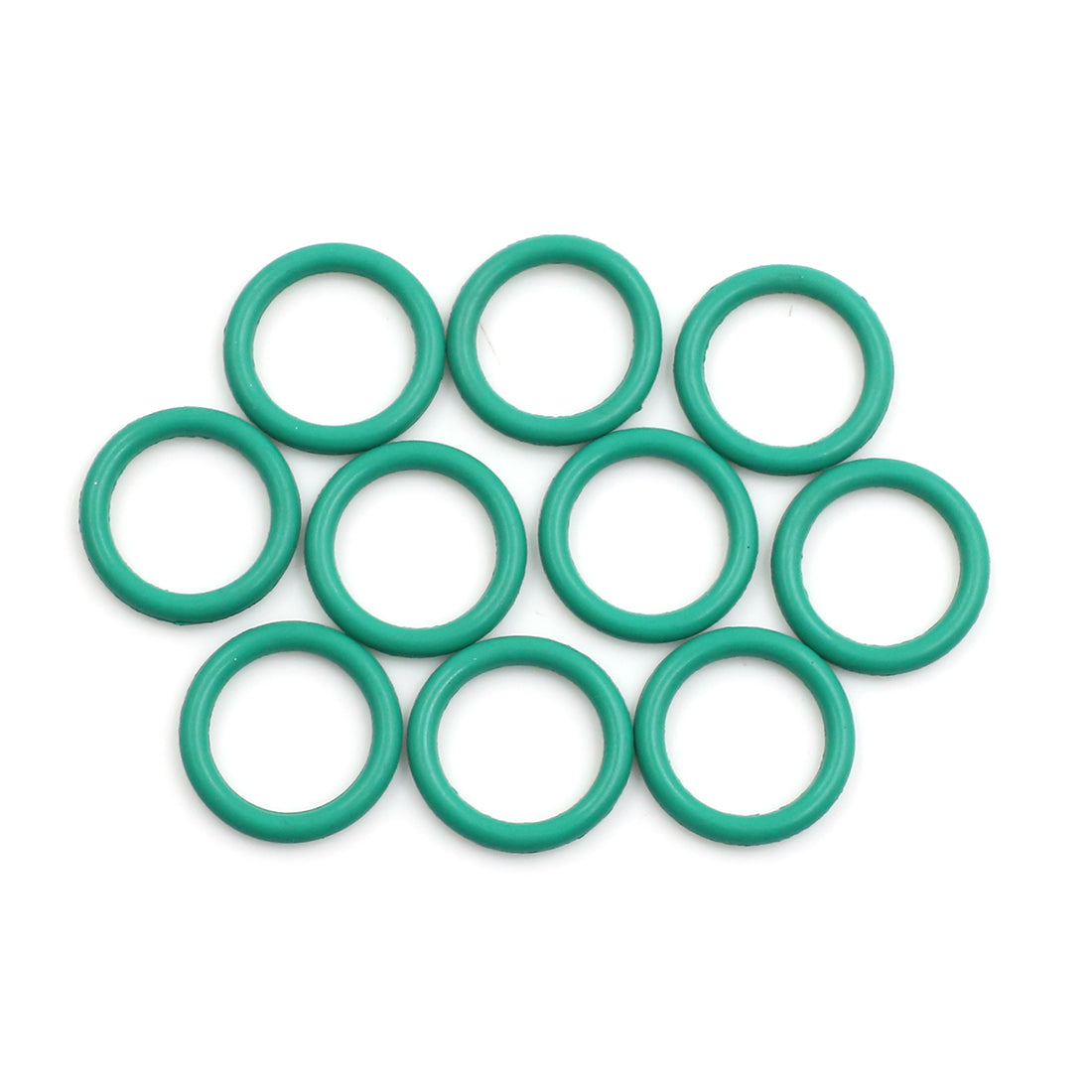 Harfington Fluorine Rubber O-Rings, 18mm OD 13mm ID 2.5mm Width FKM Seal Gasket for Machinery Plumbing, Green, Pack of 10